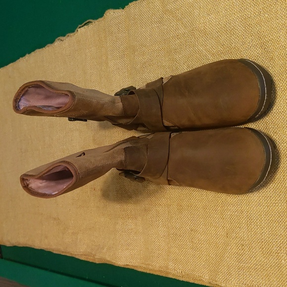 Simple Women's Suede Leather Boots Sz 8.5, Brown, Excellent Condition, No Box - Picture 2 of 9